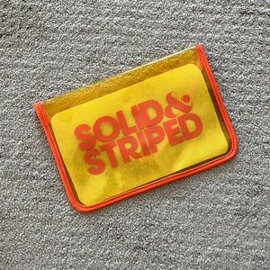 5/$25- Solid & striped wet/cosmetic bag